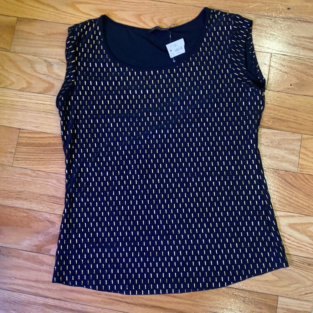 The Limited - Navy with gold detail - Shirt, Size XS
